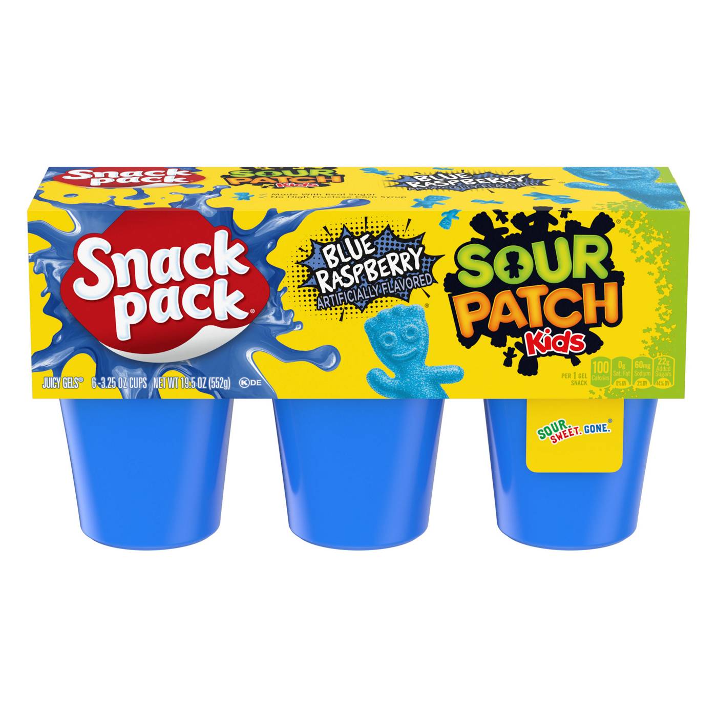 Snack Pack Sour Patch Kids Blue Raspberry Juicy Gels Cups; image 1 of 7