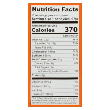 Lily's Toaster Grills Frozen Sandwiches - Grilled American Cheese, 2 ct