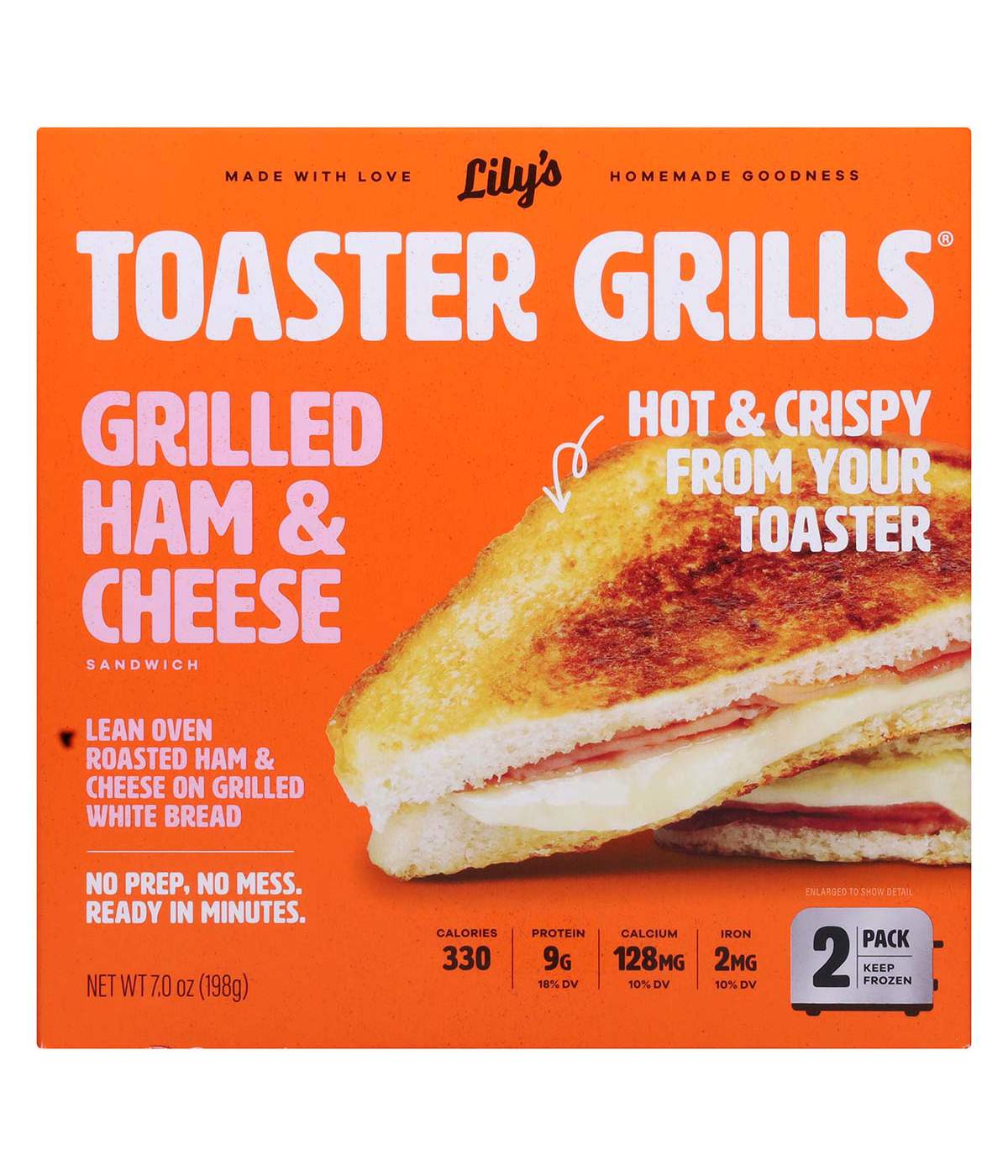 Lily's Toaster Grills Frozen Sandwiches - Grilled Ham & Cheese; image 1 of 3