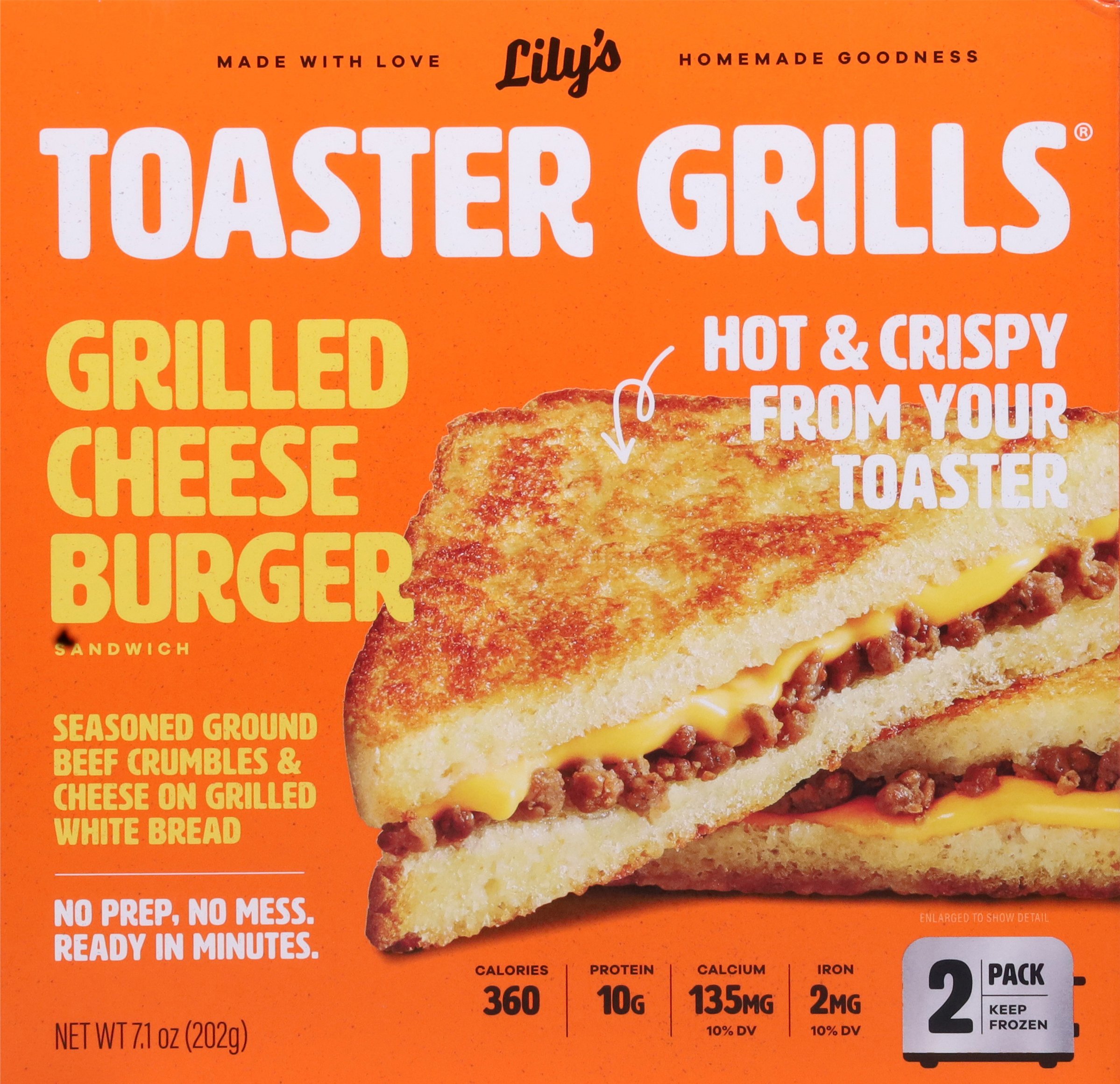 Lily's Toaster Grills Cheeseburger Sandwich