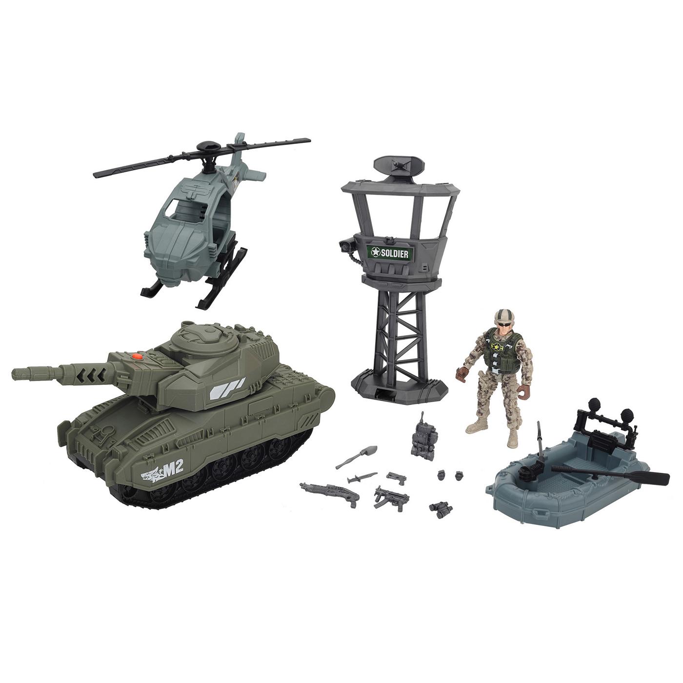 Soldier Force Encampment Defense Troop Playset; image 1 of 2