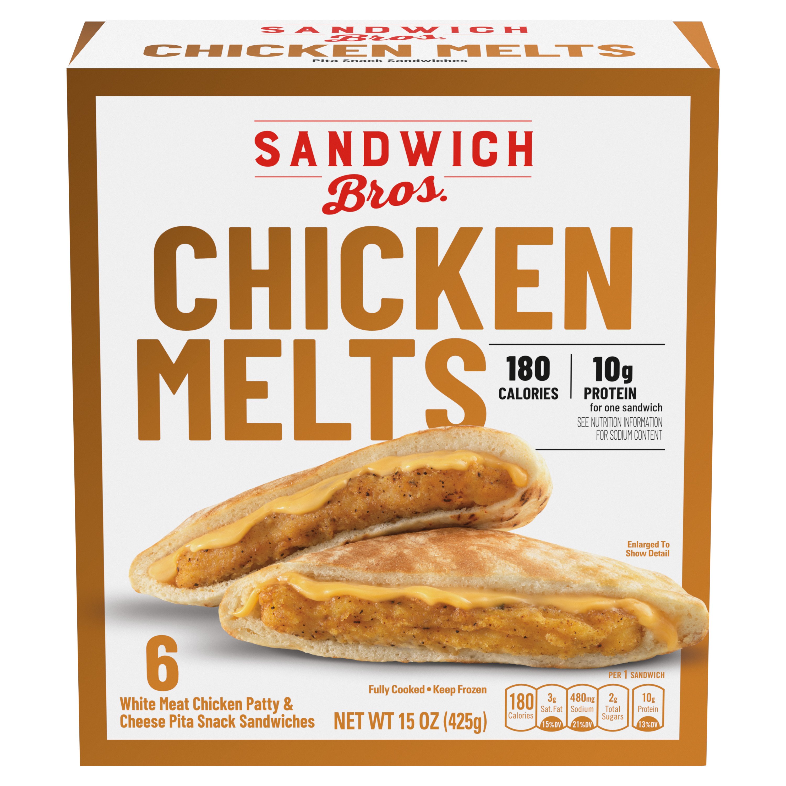 Sandwich Bros Chicken Melts Flatbread Pocket Sandwiches Shop Sandwiches at HEB