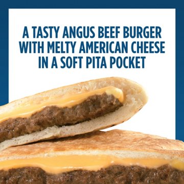 Sandwich Bros. Burger Melts Frozen Pita Sandwiches, 6 ct