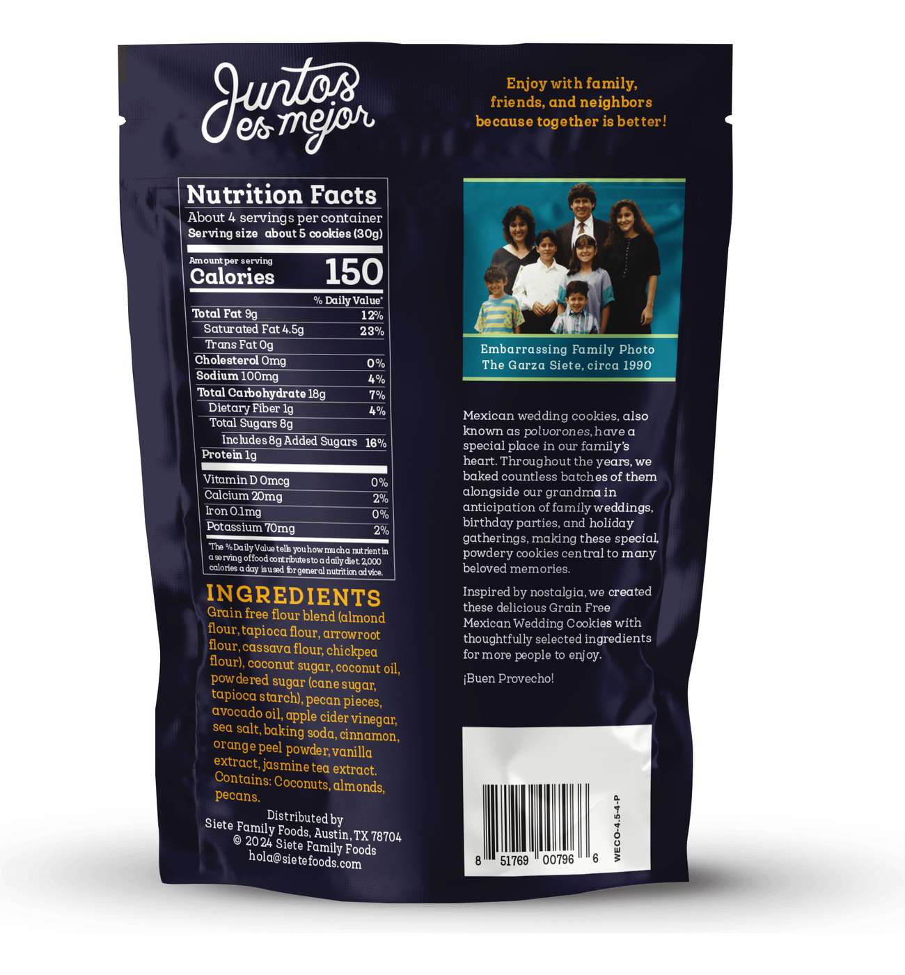 Siete Grain-Free Mexican Wedding Cookies; image 2 of 3