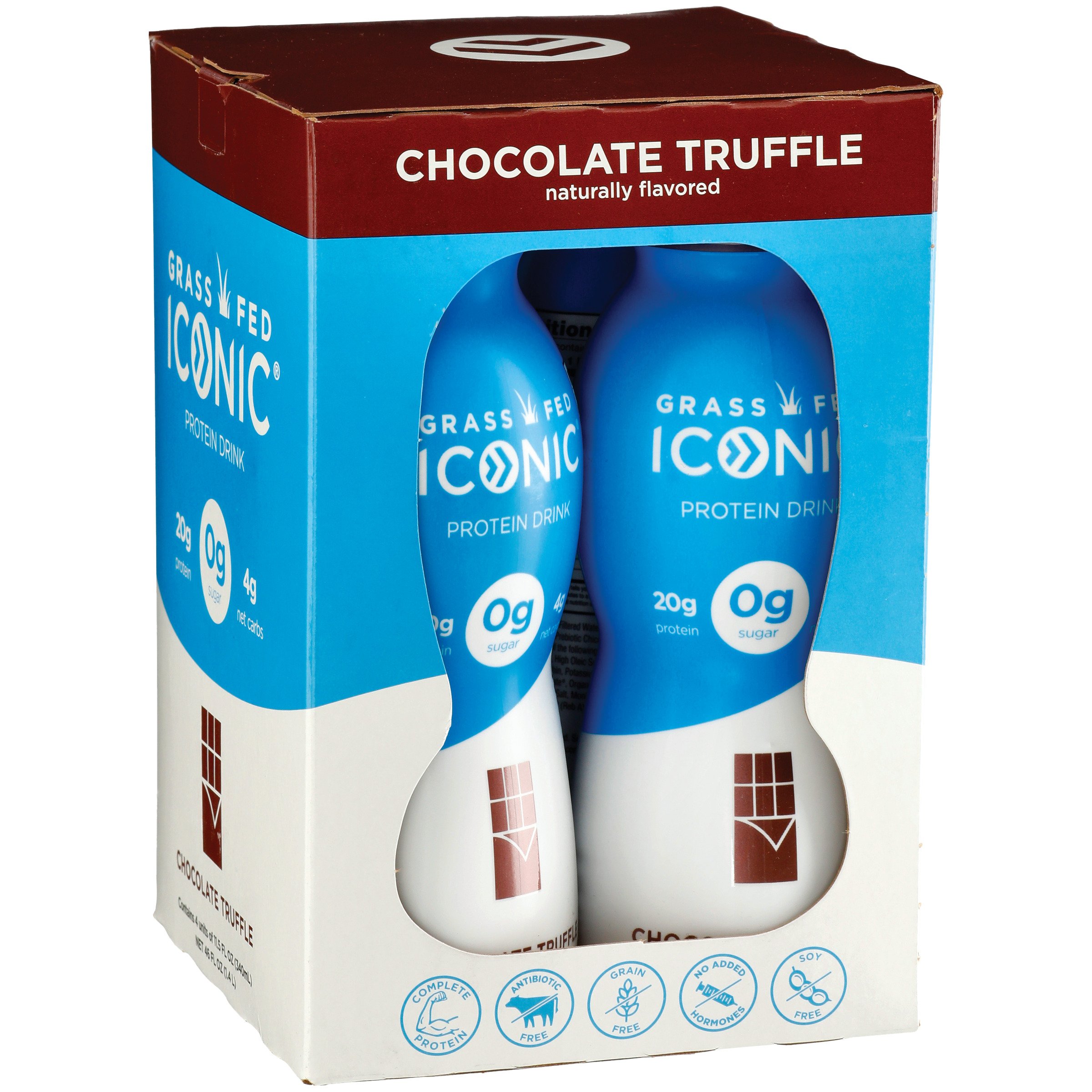 Iconic Protein Drink Chocolate Truffle 4 pk Shop Diet & fitness at HEB