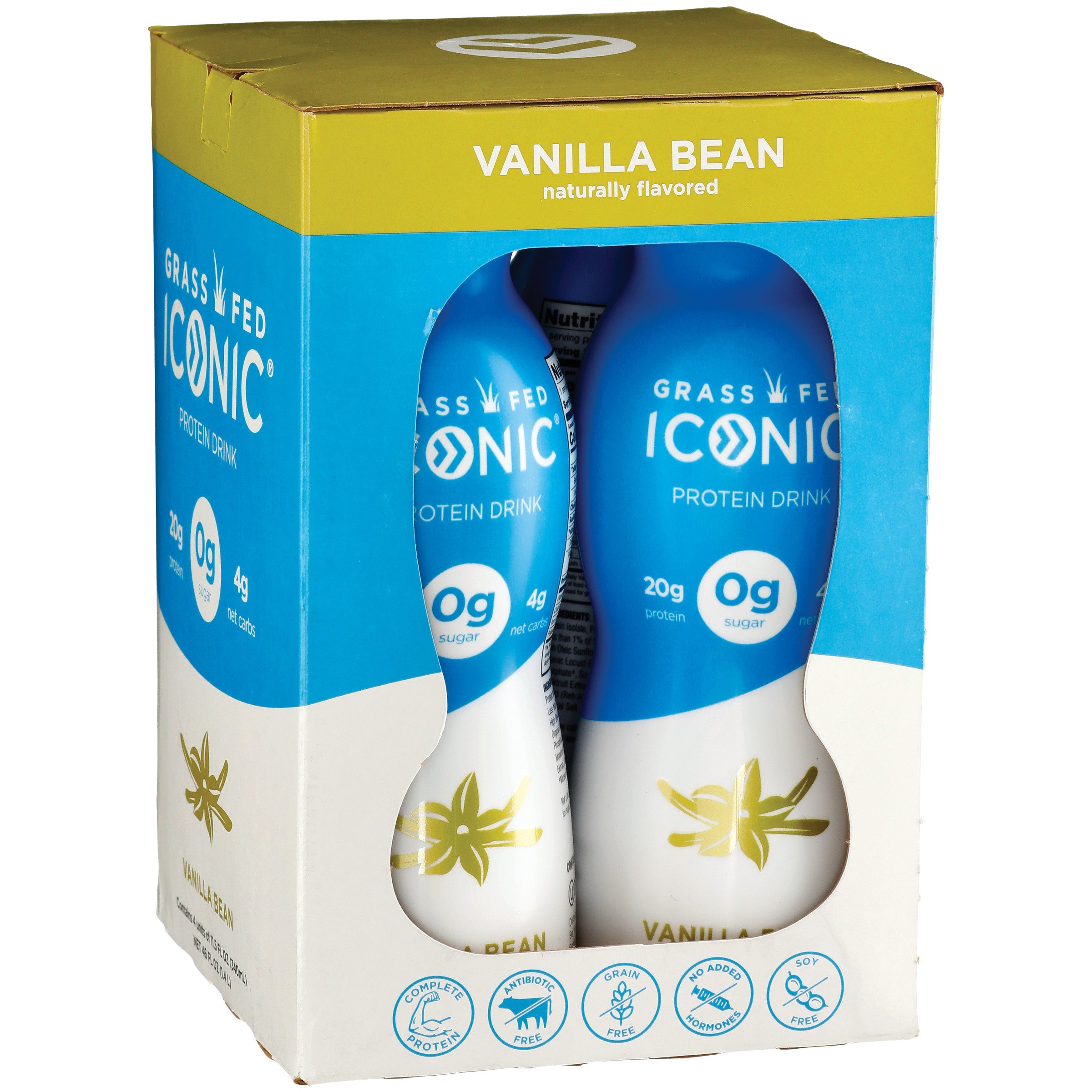  Iconic Protein Drinks, Vanilla Bean (4 Pack)