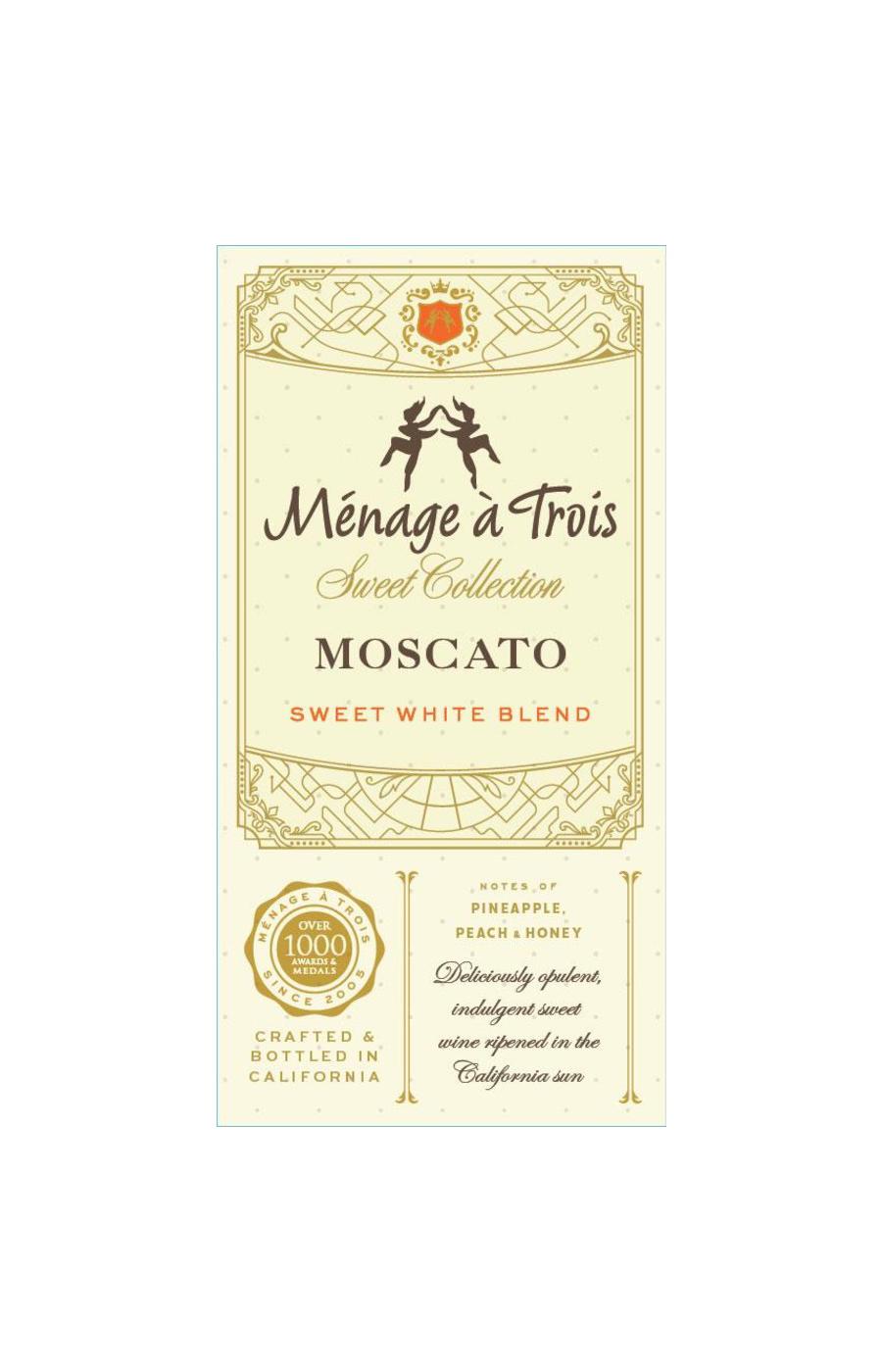 Ménage à Trois Moscato Sweet White Blend Wine; image 2 of 5