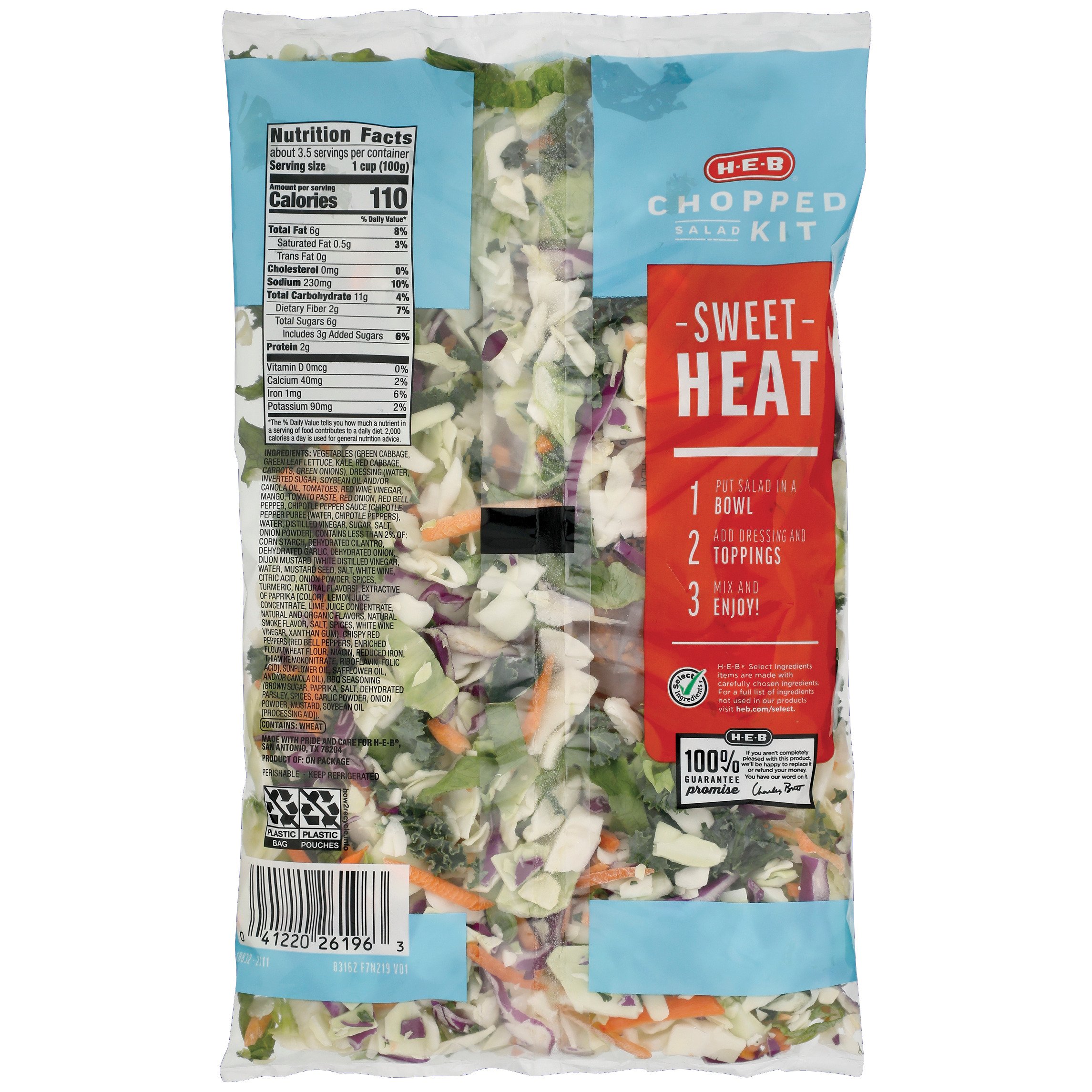 H-E-B Chopped Salad Kit - Sweet Kale, Each, Joe V's Smart Shop