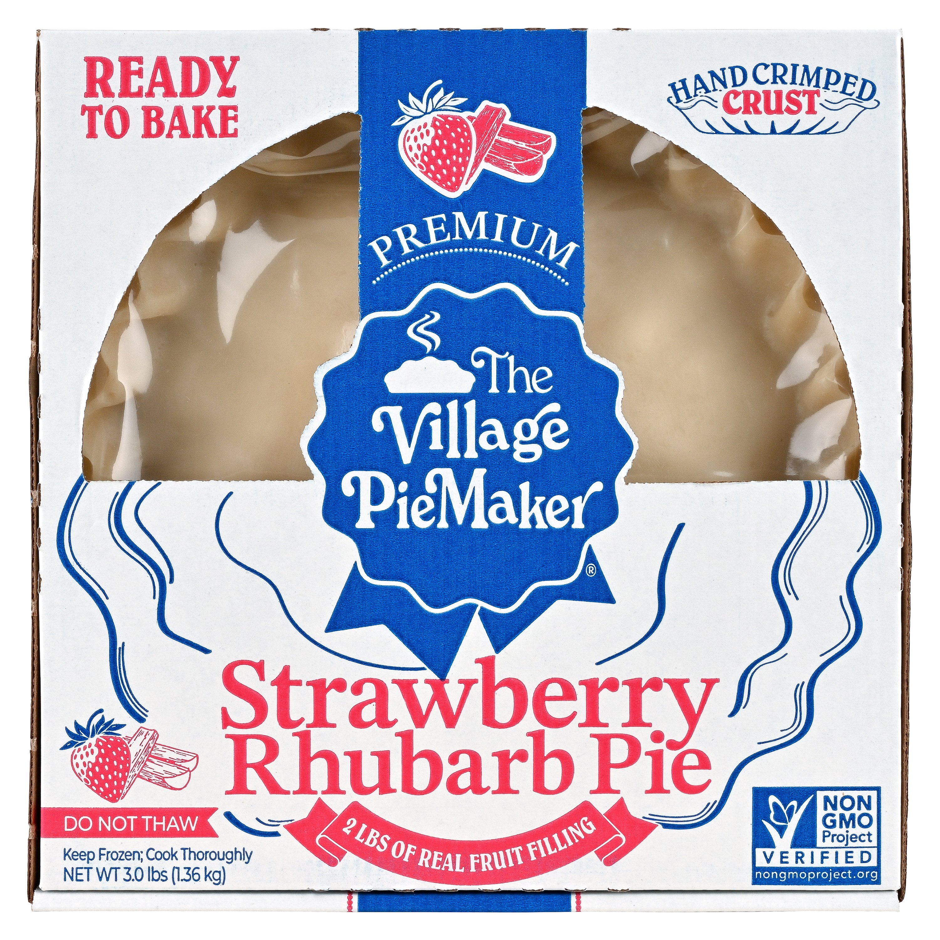 The Village PieMaker Strawberry Rhubarb Pie, 3 lbs