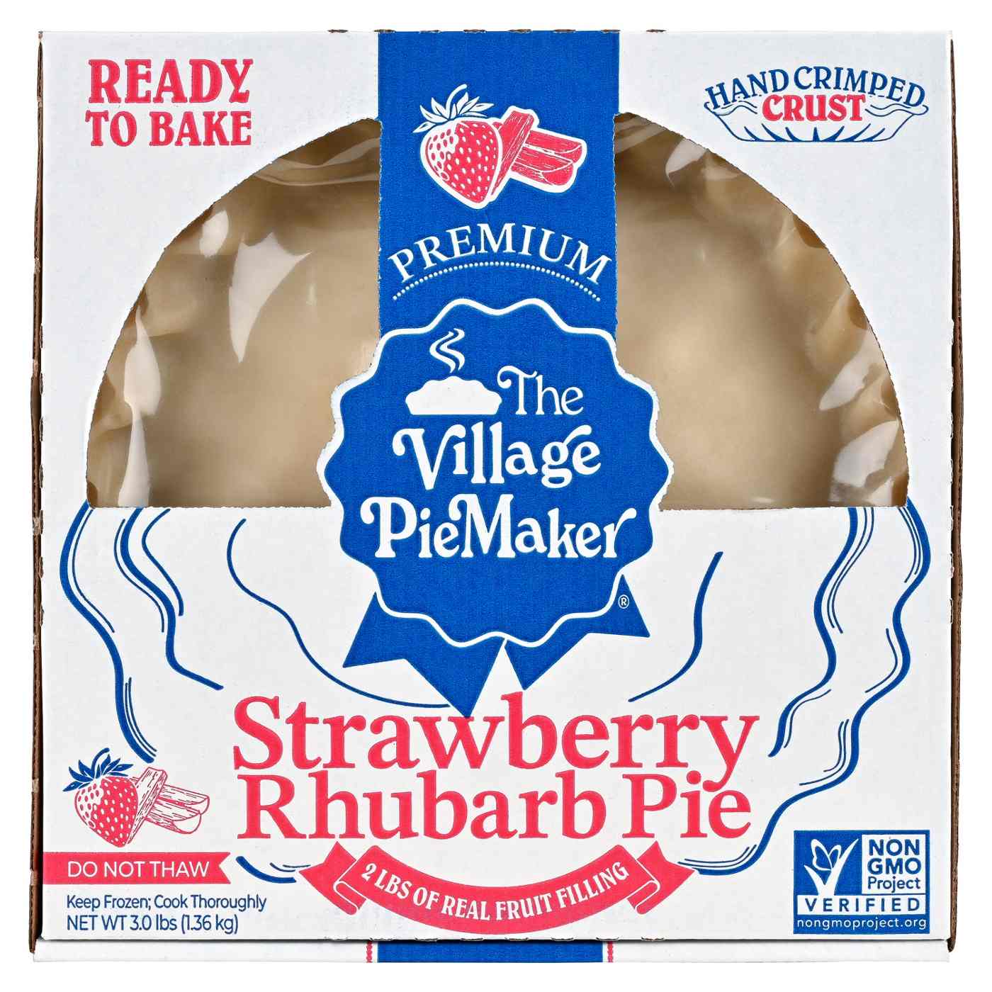 The Village PieMaker Strawberry Rhubarb Pie; image 1 of 3