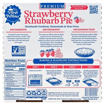 The Village PieMaker Strawberry Rhubarb Pie, 3 lbs