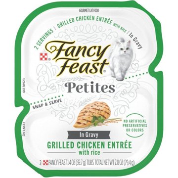 Fancy Feast Purina Petites Gourmet Wet Cat Food - Grilled Chicken Entrée With Rice In Gravy, 2.8 oz