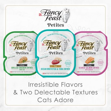Fancy Feast Purina Petites Gourmet Wet Cat Food - Grilled Chicken Entrée With Rice In Gravy, 2.8 oz