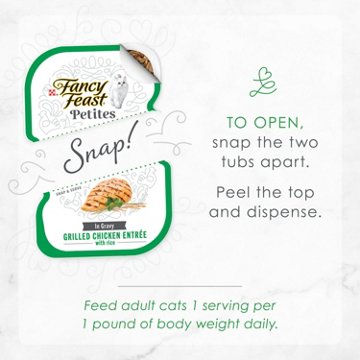 Fancy Feast Purina Petites Gourmet Wet Cat Food - Grilled Chicken Entrée With Rice In Gravy, 2.8 oz