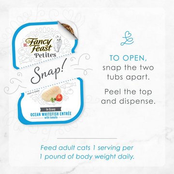 Fancy Feast Purina Petites Gourmet Wet Cat Food -  Ocean Whitefish Entree With Tomato in Gravy