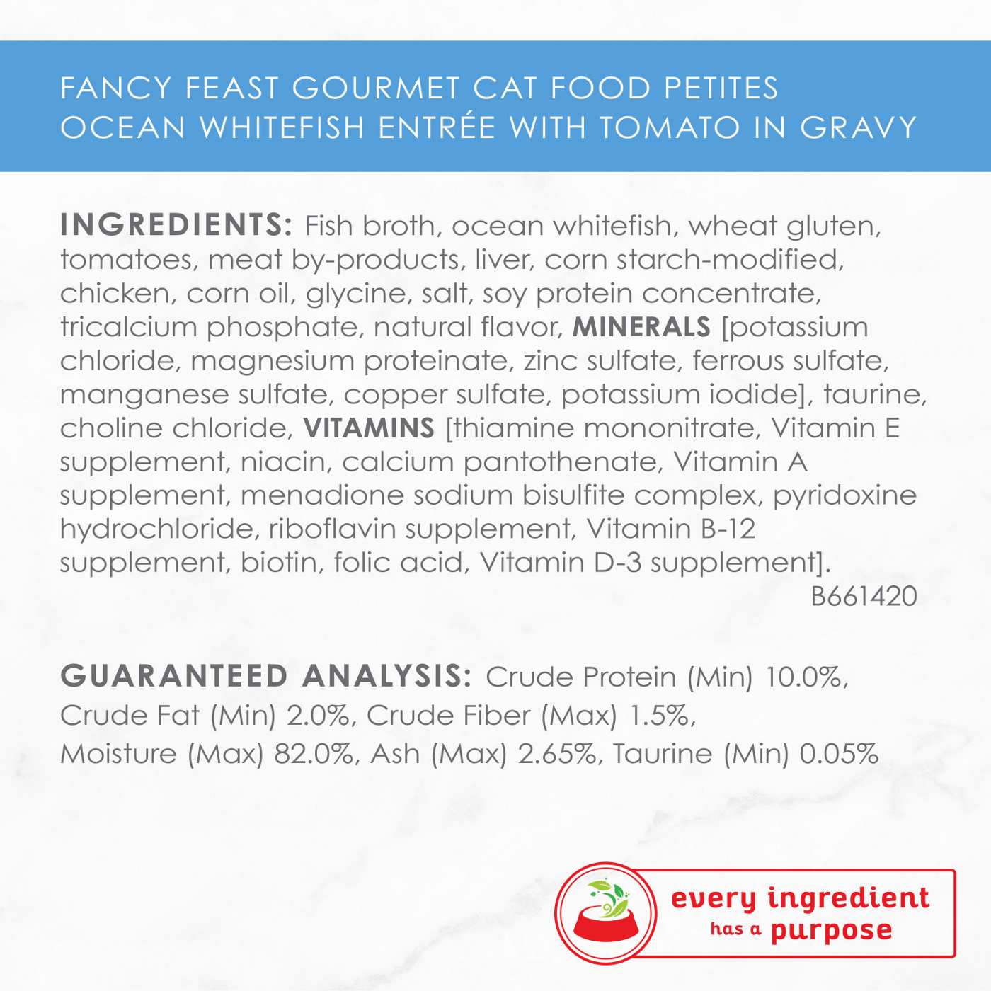 Fancy Feast Purina Fancy Feast Gourmet Gravy Wet Cat Food, Petites Ocean Whitefish With Tomato Entree; image 2 of 6