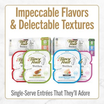 Fancy Feast Purina Petites Gourmet Wet Cat Food -  Ocean Whitefish Entree With Tomato in Gravy