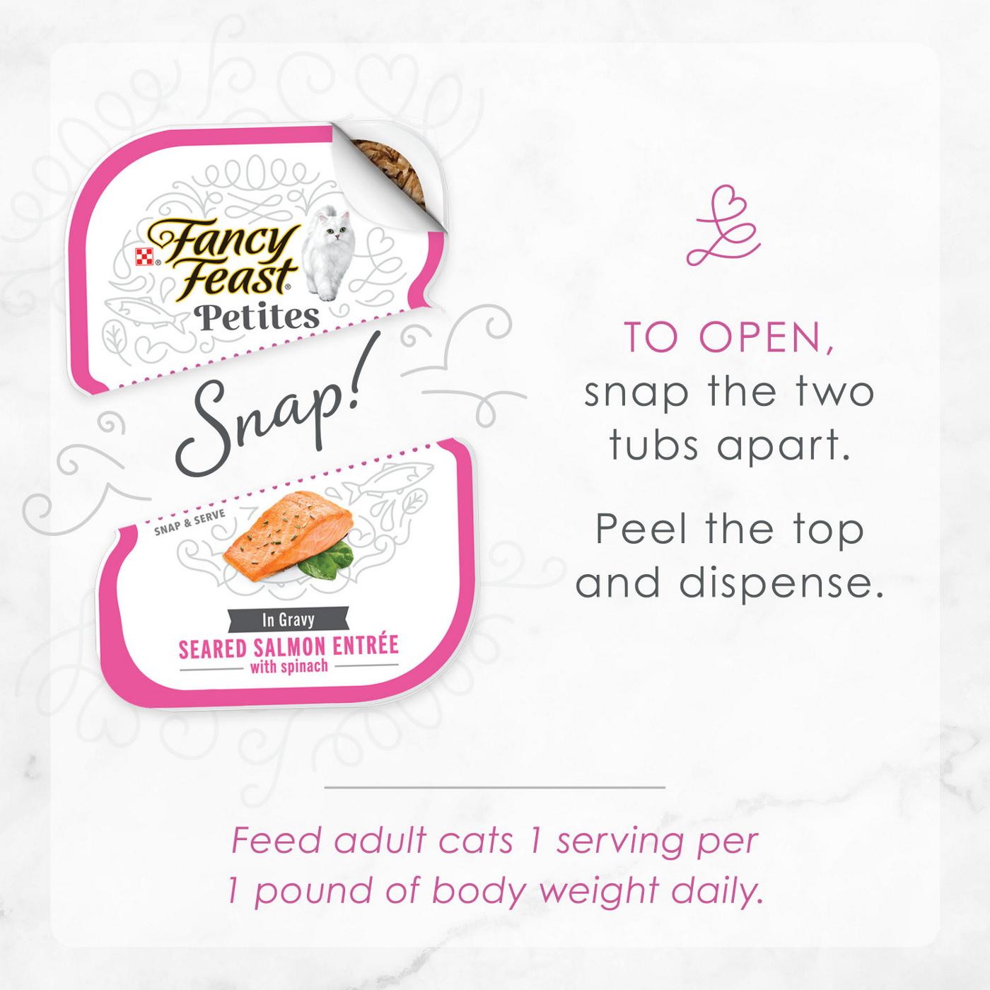 Fancy Feast Purina Fancy Feast Gourmet Gravy Wet Cat Food, Petites Seared Salmon With Spinach Entree; image 2 of 7