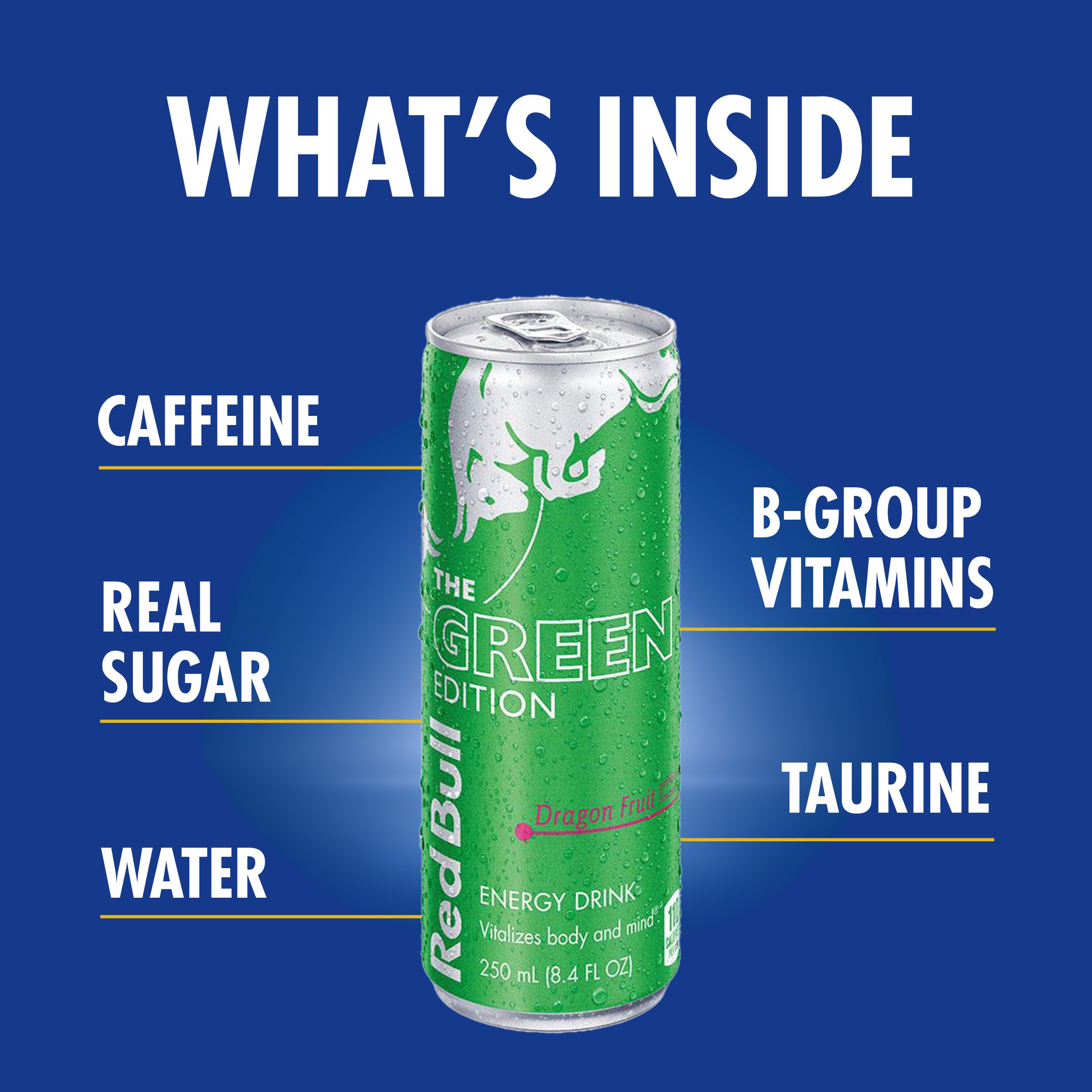 Red Bull Green Edition Energy Drink 4 pk Cans - Dragon Fruit