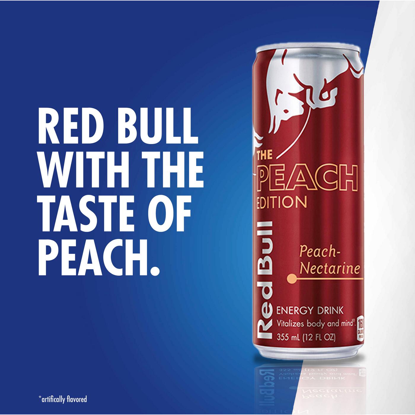 Red Bull The Peach Edition Peach-Nectarine Energy Drink 4 pk Cans; image 6 of 7