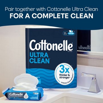 Cottonelle XL Flushable Wet Wipes, 45 ct