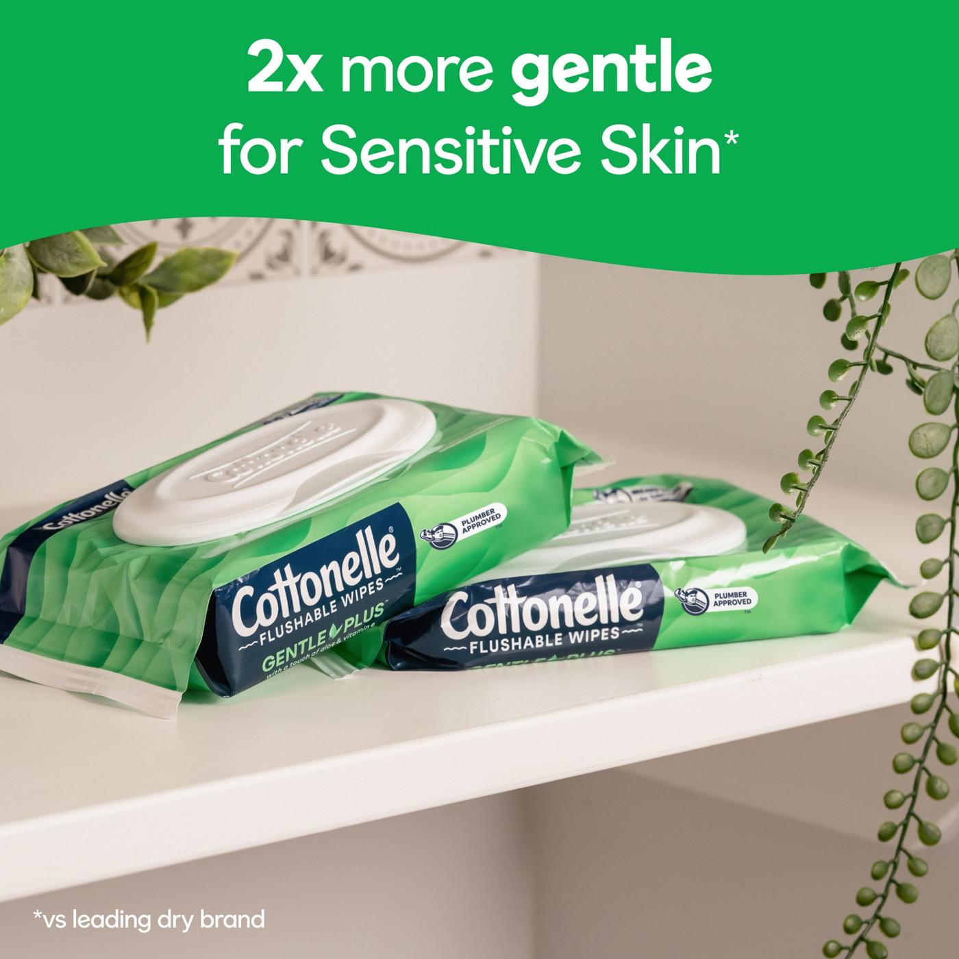 Cottonelle GentlePlus Flushable Wet Wipes with Aloe & Vitamin E; image 7 of 8