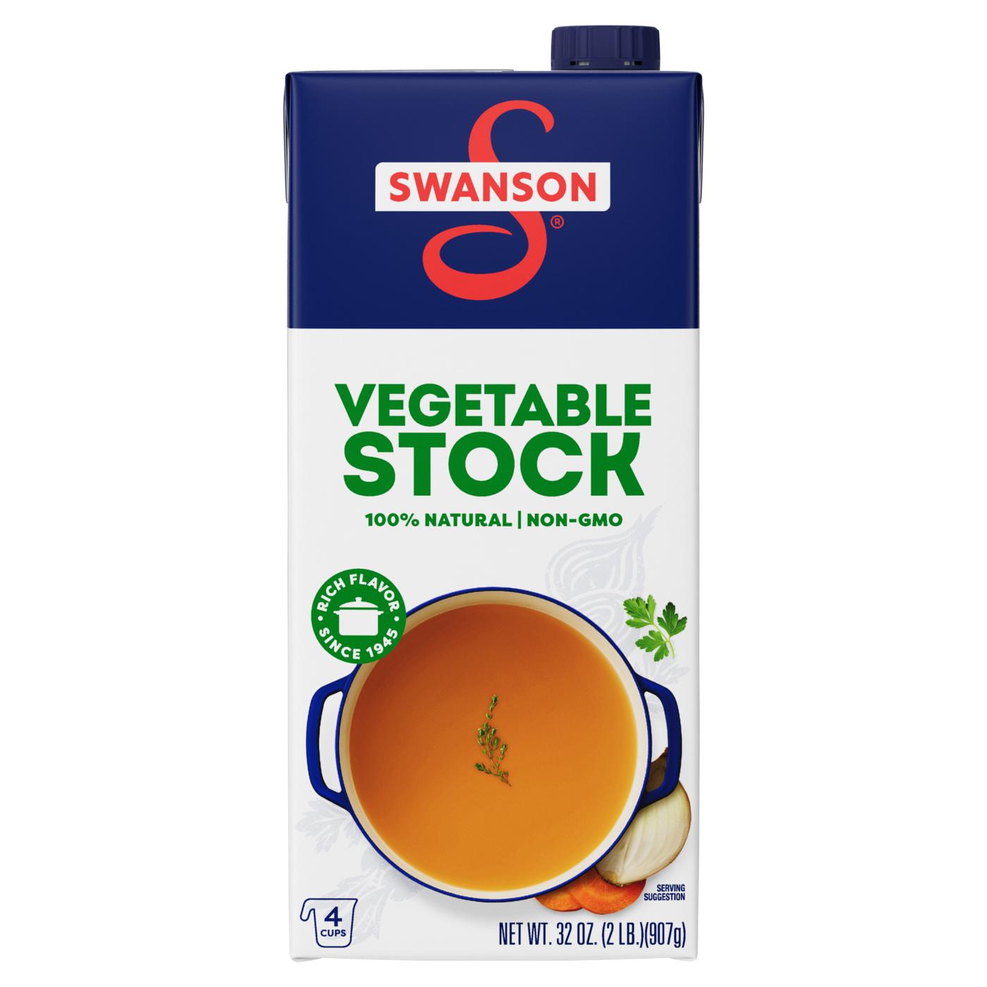 Swanson 100% Natural Vegetable Stock; image 1 of 4