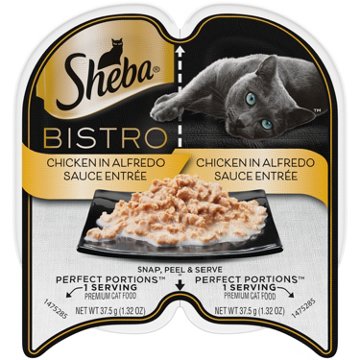 Sheba Perfect Portions Bistro Adult Wet Cat Food Twin-Pack Trays - Chicken in Alfredo Sauce Entrée