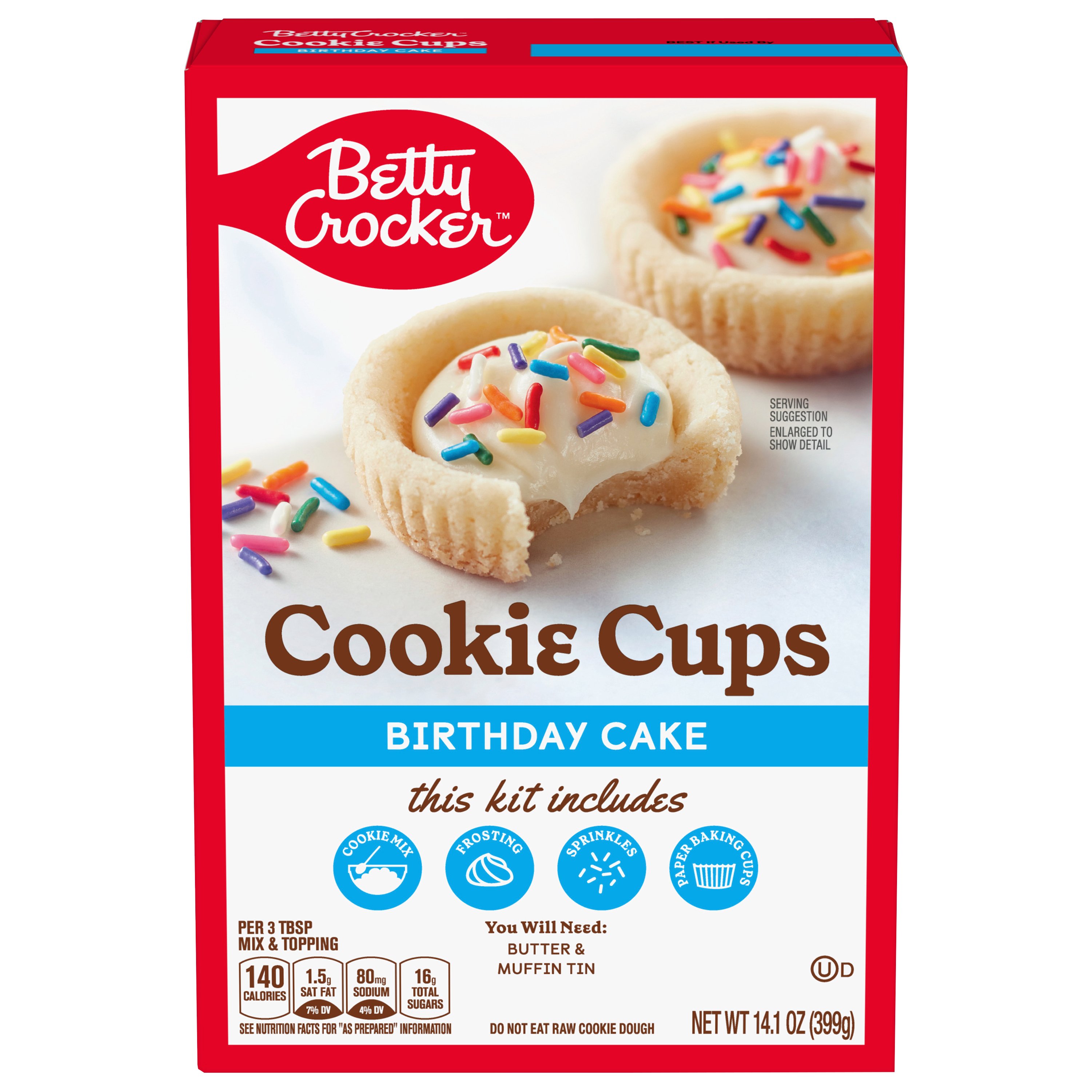 Betty Crocker Birthday Cake Cookie Cup Kit Shop Baking mixes at HEB
