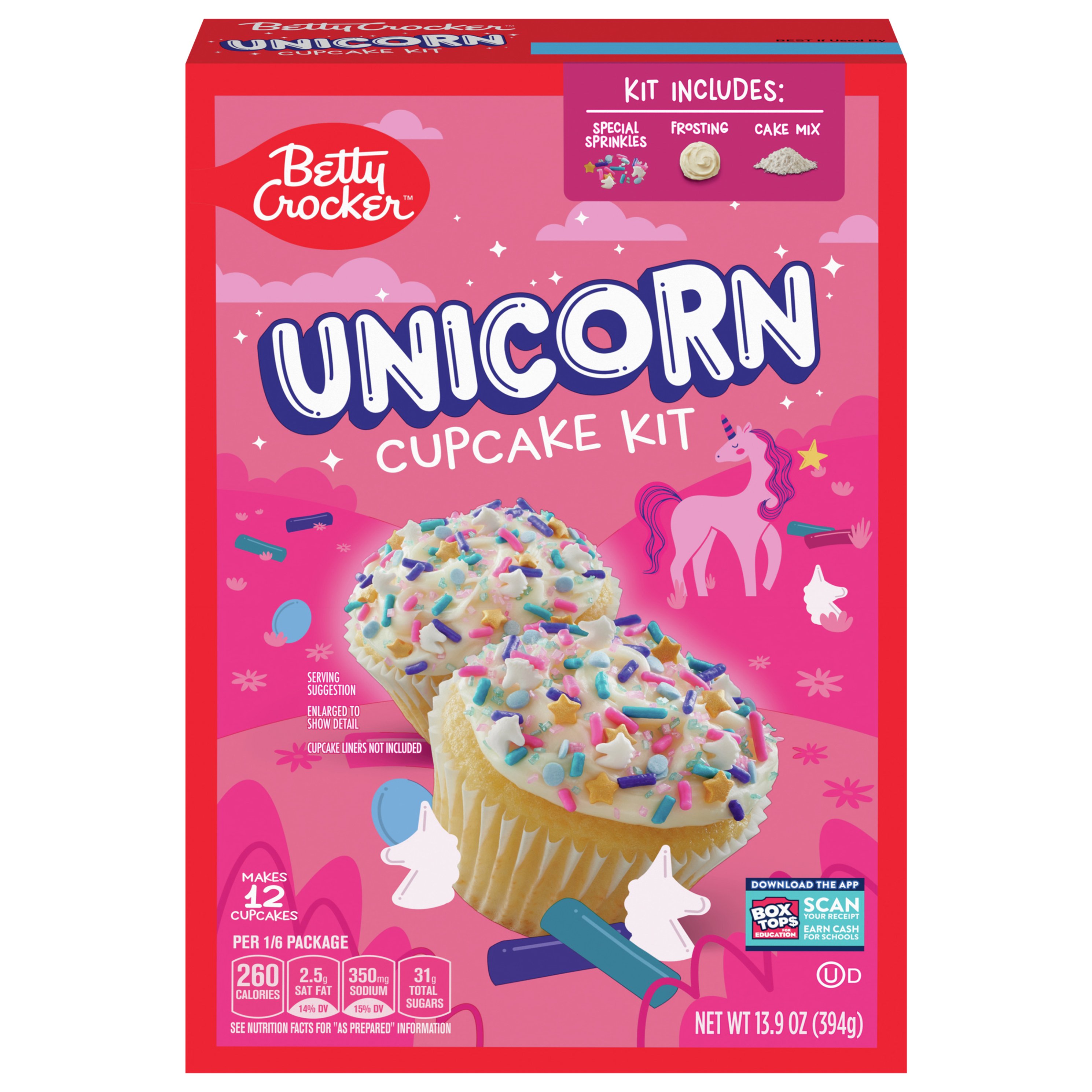 Betty Crocker Unicorn Cupcake Kit Shop Baking mixes at HEB