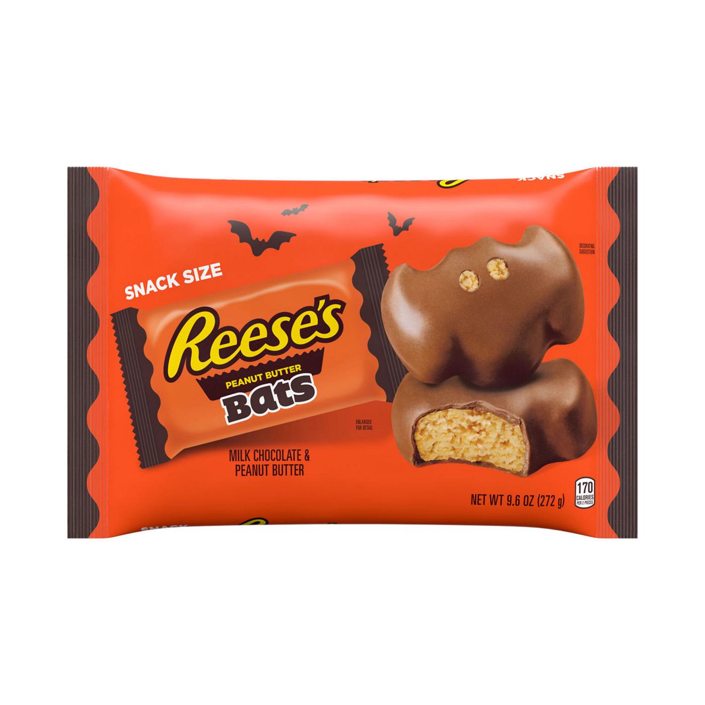 Reese's Milk Chocolate Peanut Butter Bats Snack Size Halloween Candy; image 1 of 7