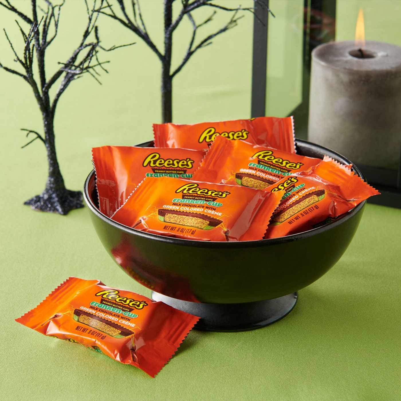 Reese's Peanut Butter Franken-Cup Halloween Candy; image 4 of 7