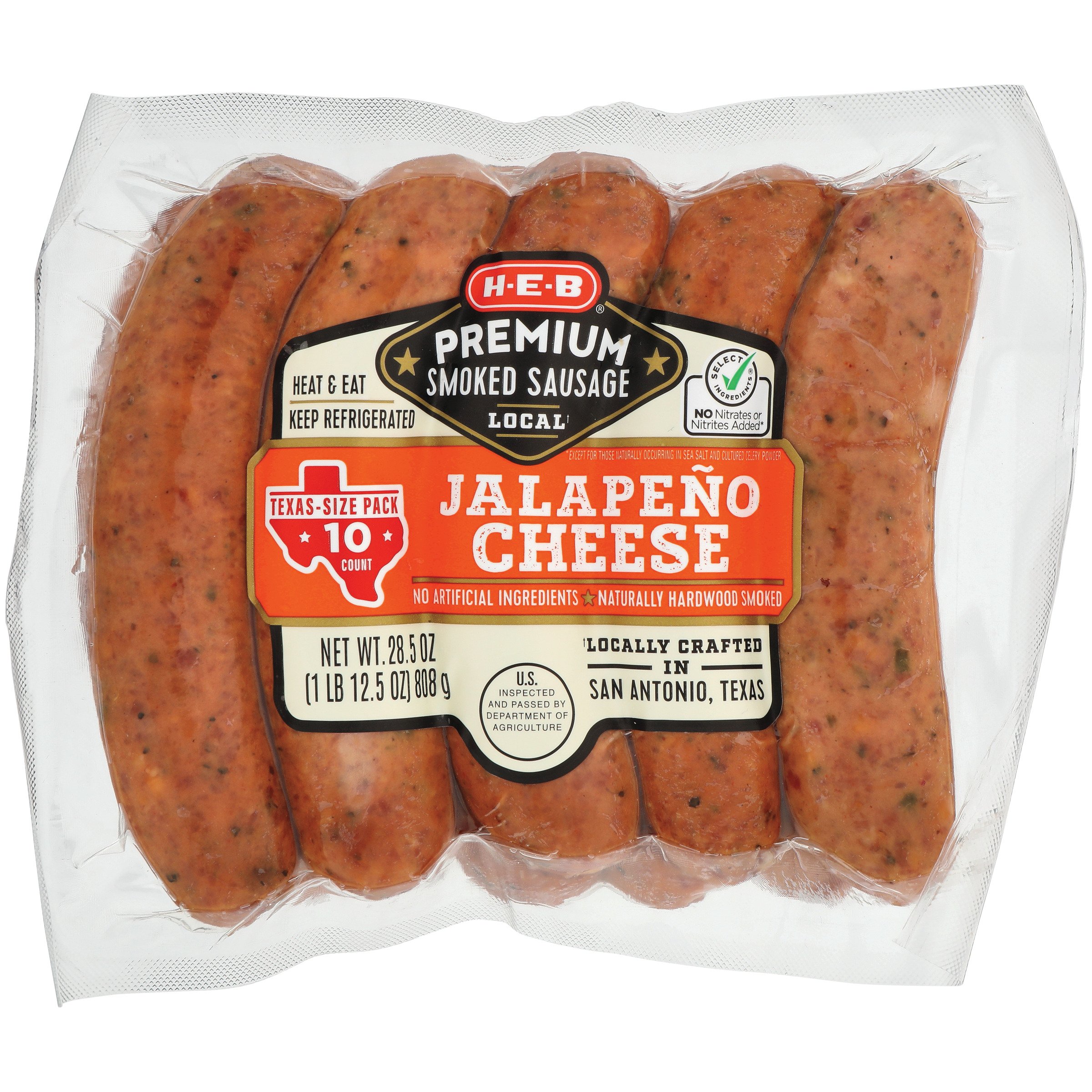 HEB Jalapeno Cheese Sausage Links Value Pack Shop Sausage at HEB