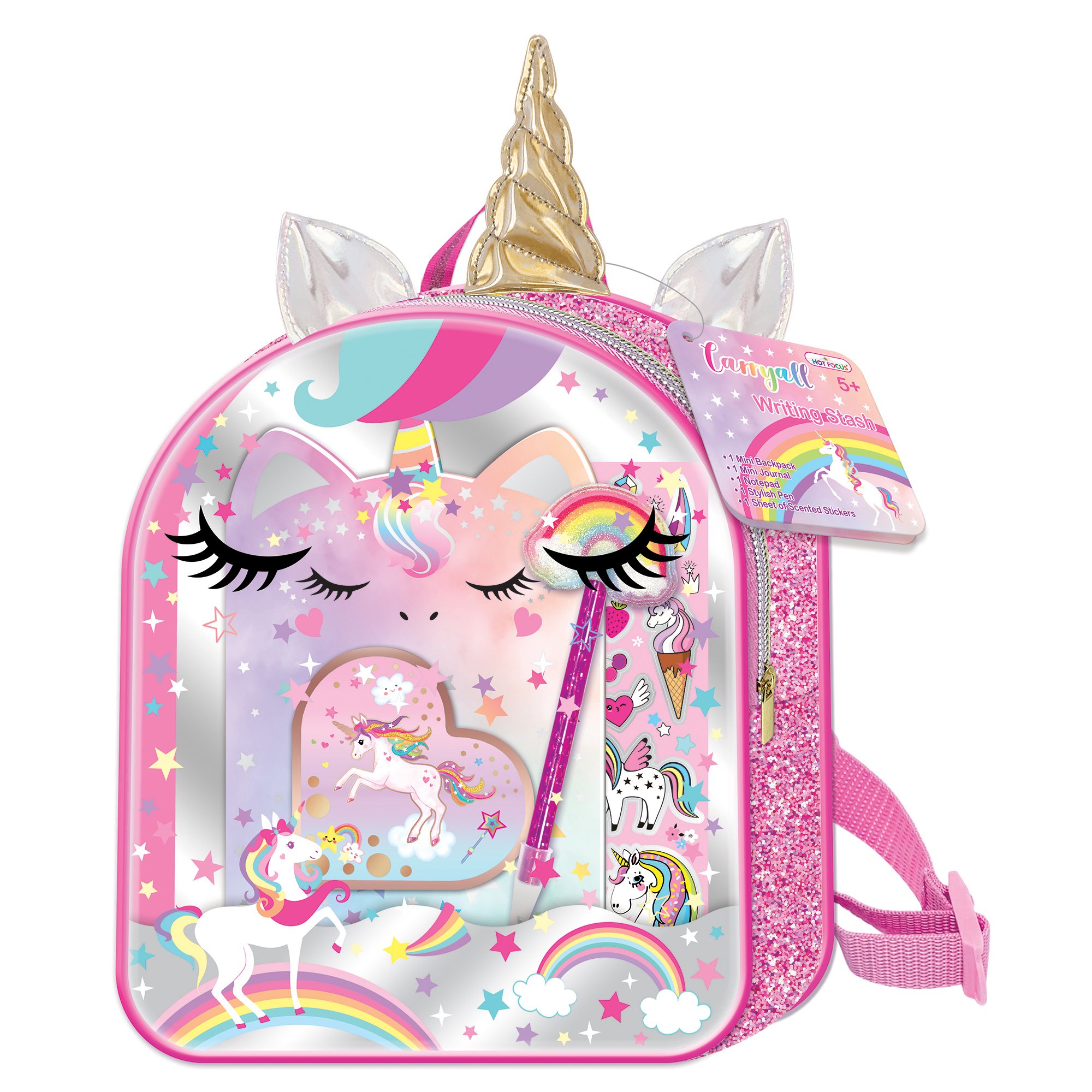 Hot Focus Unicorn Believe In Magic Pop-Open Water Bottle - Writing Fun