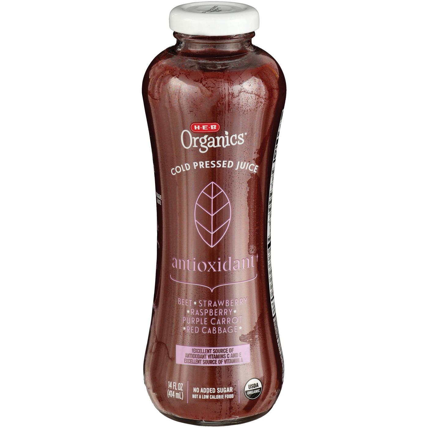 H-E-B Organics Antioxidant Cold Pressed Juice; image 1 of 2