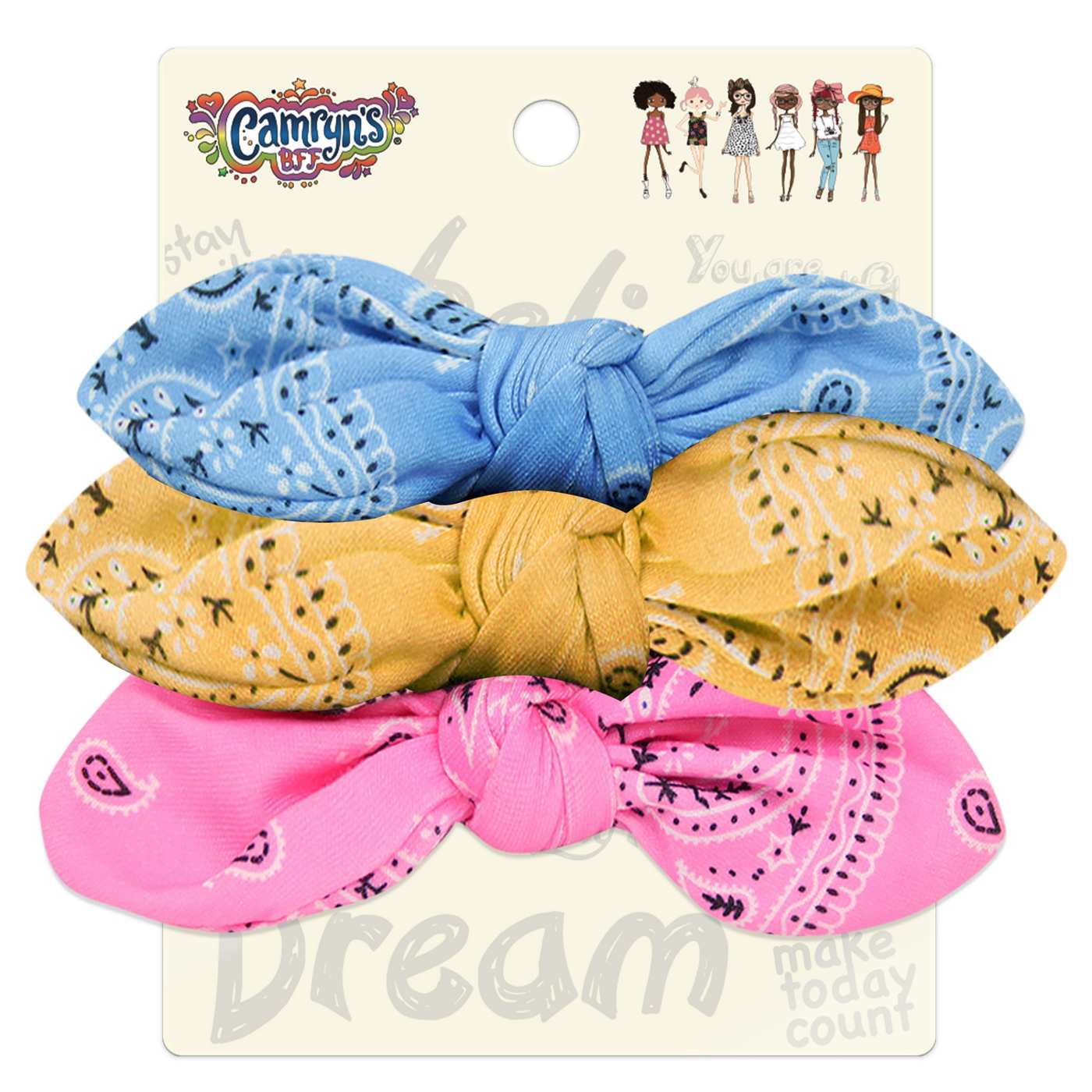 Camryn's BFF Paisley Scrunchie Set; image 1 of 3