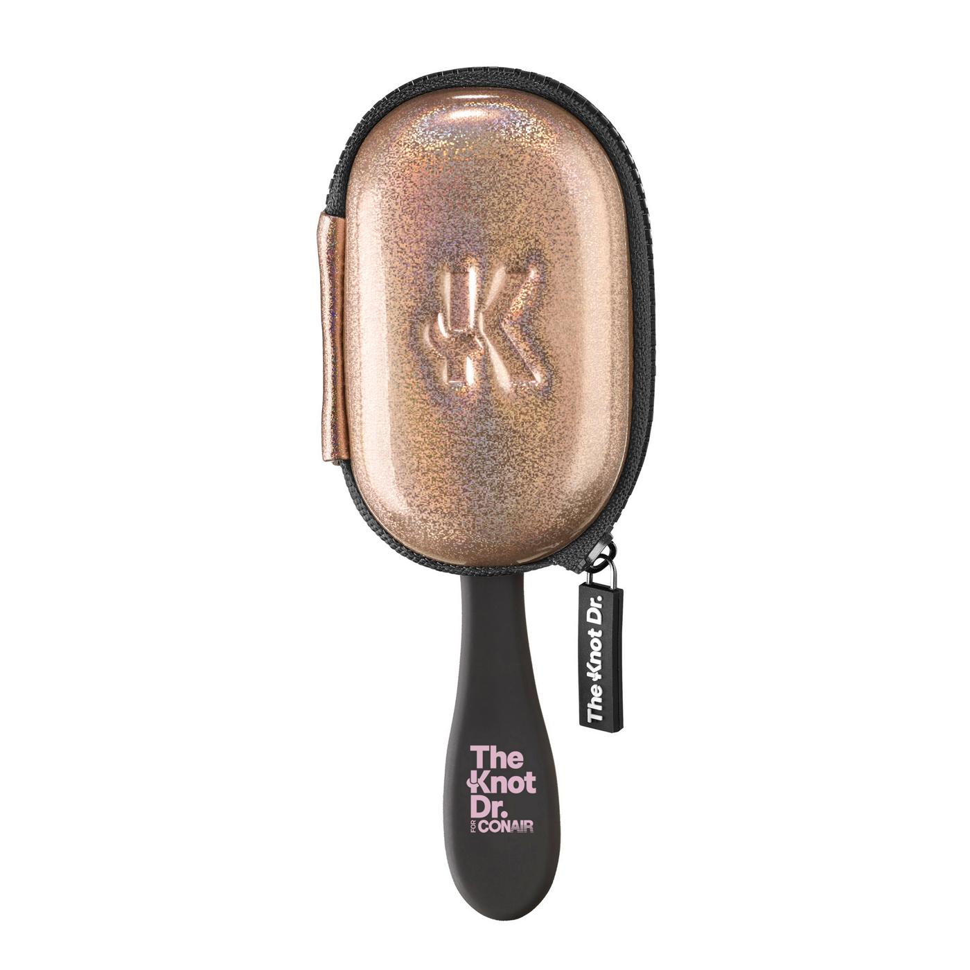 The Knot Dr. for Conair Pro Mini Detangling Hairbrush with Case - Pastel Pink; image 2 of 2