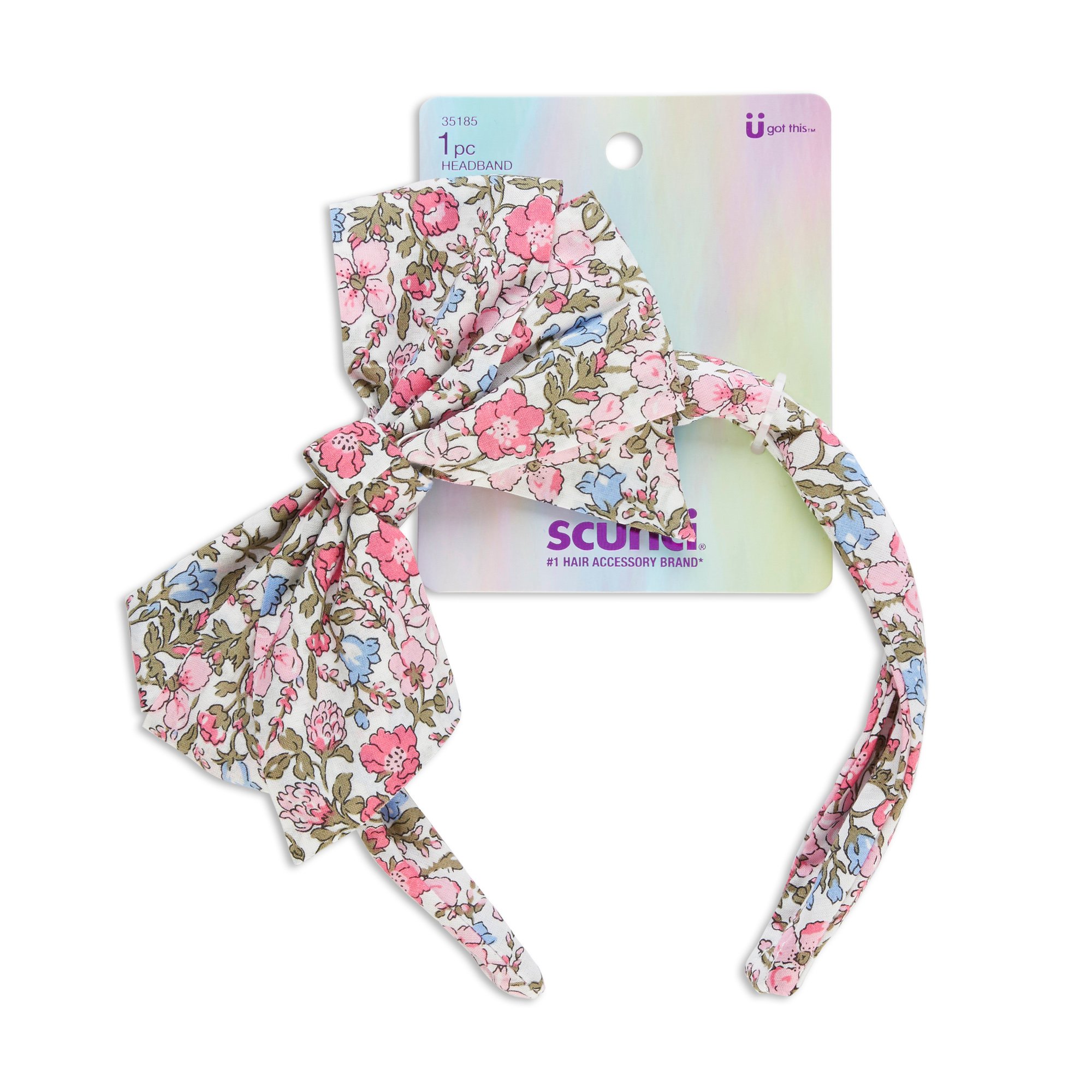 Scunci Pink Bow Floral Headband Shop Hair Care at HEB