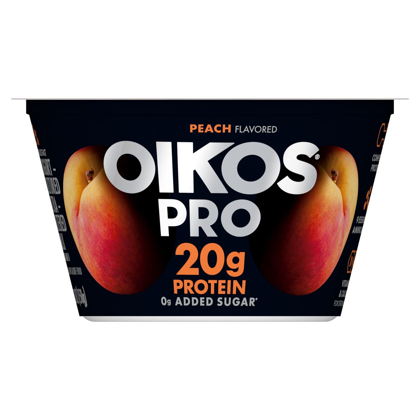 Oikos Pro 20g Protein Zero Added Sugar Non Fat Blended Greek Yogurt