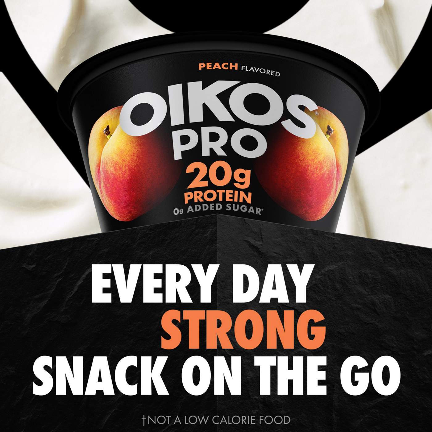 Oikos Pro 20g Protein Sugar Free Non Fat Blended Greek Yogurt - Peach; image 3 of 5