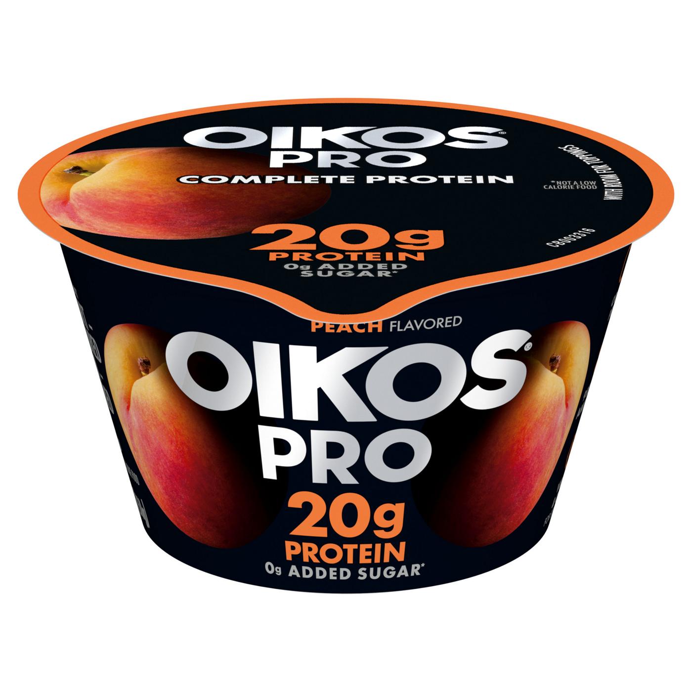 Oikos Pro 20g Protein Zero Added Sugar Non Fat Blended Greek Yogurt