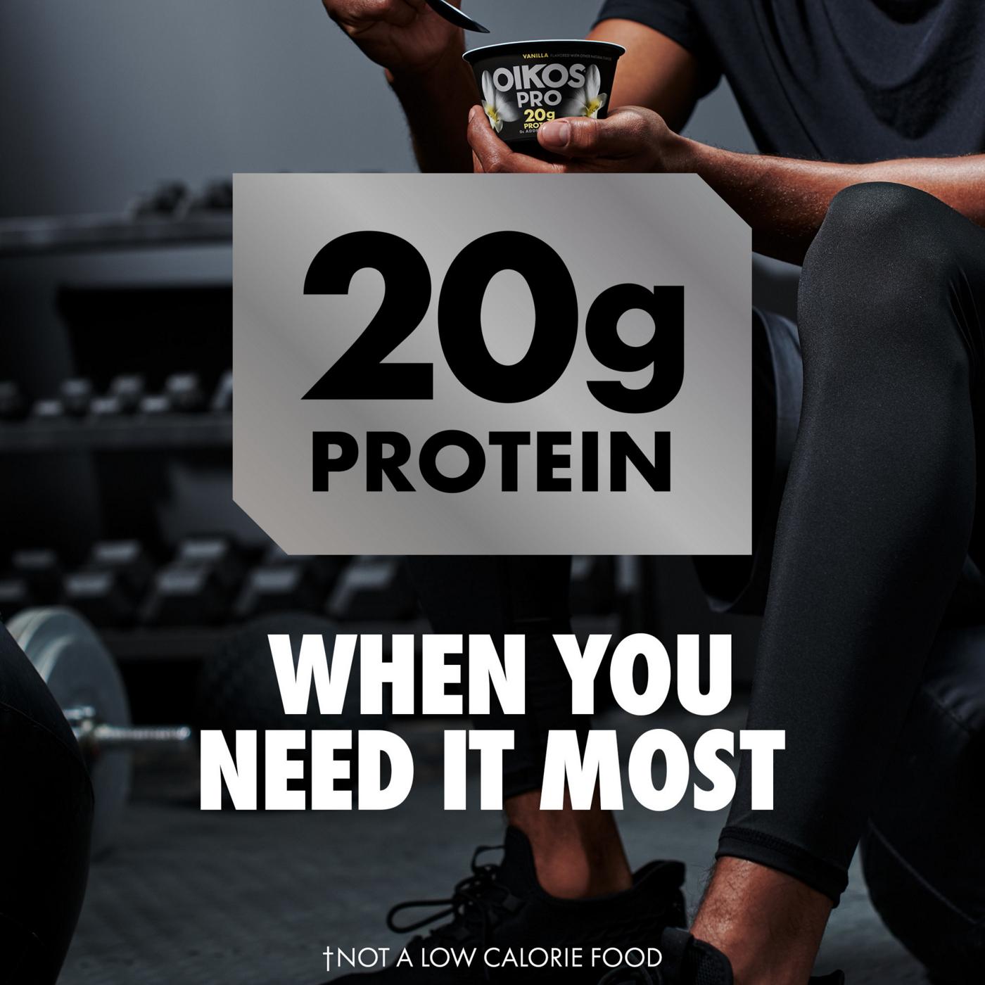 Oikos Pro 20g Protein Zero Added Sugar Non Fat Blended Greek Yogurt