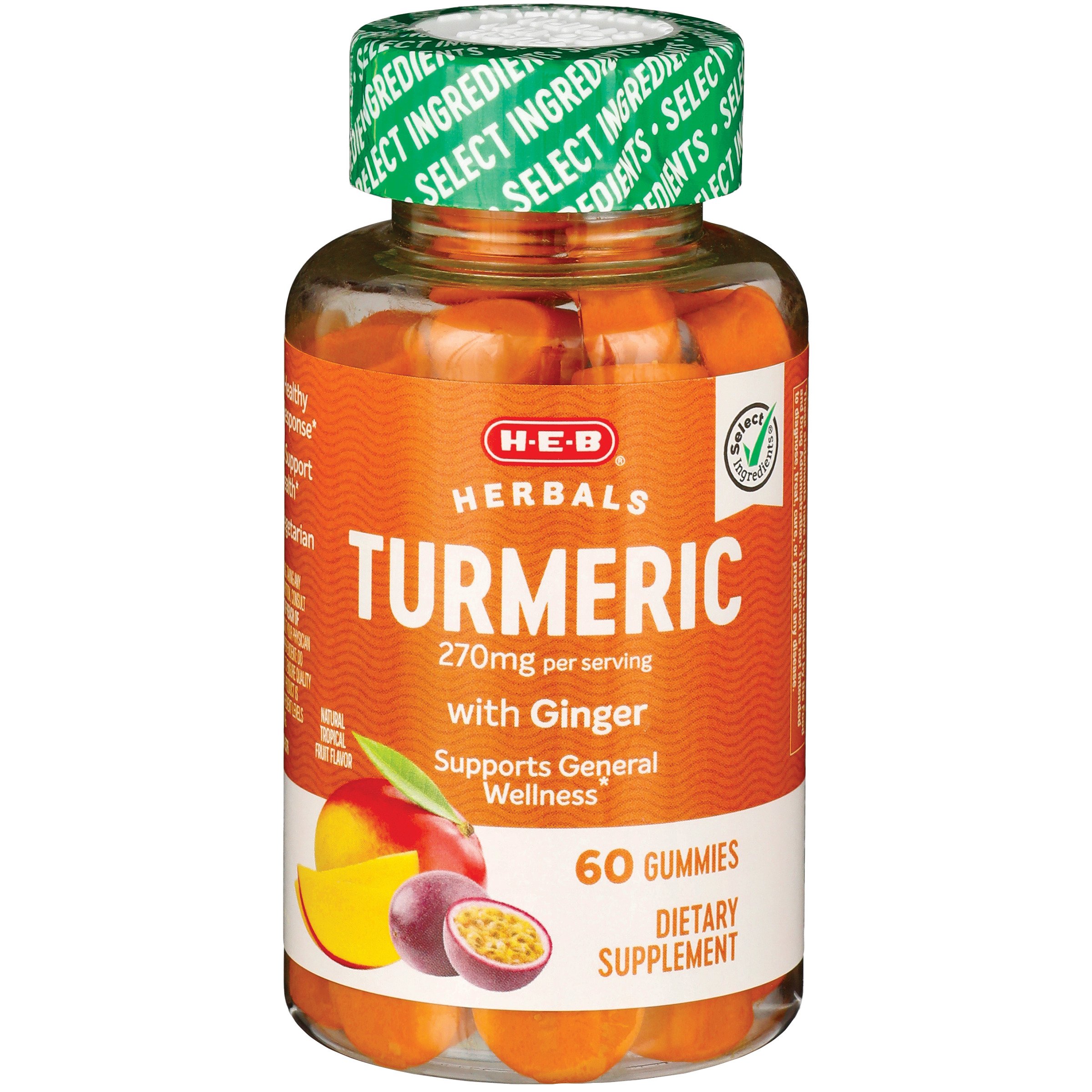 H-E-B Herbals Turmeric With Ginger Gummies - 270 Mg - Shop Vitamins ...