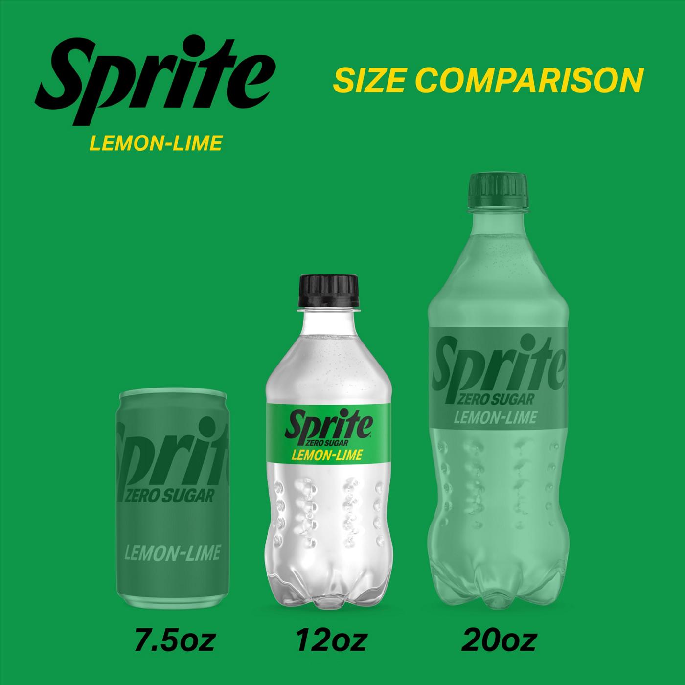 Sprite Zero Sugar Lemon Lime Diet Soda Pop Soft Drinks; image 6 of 7