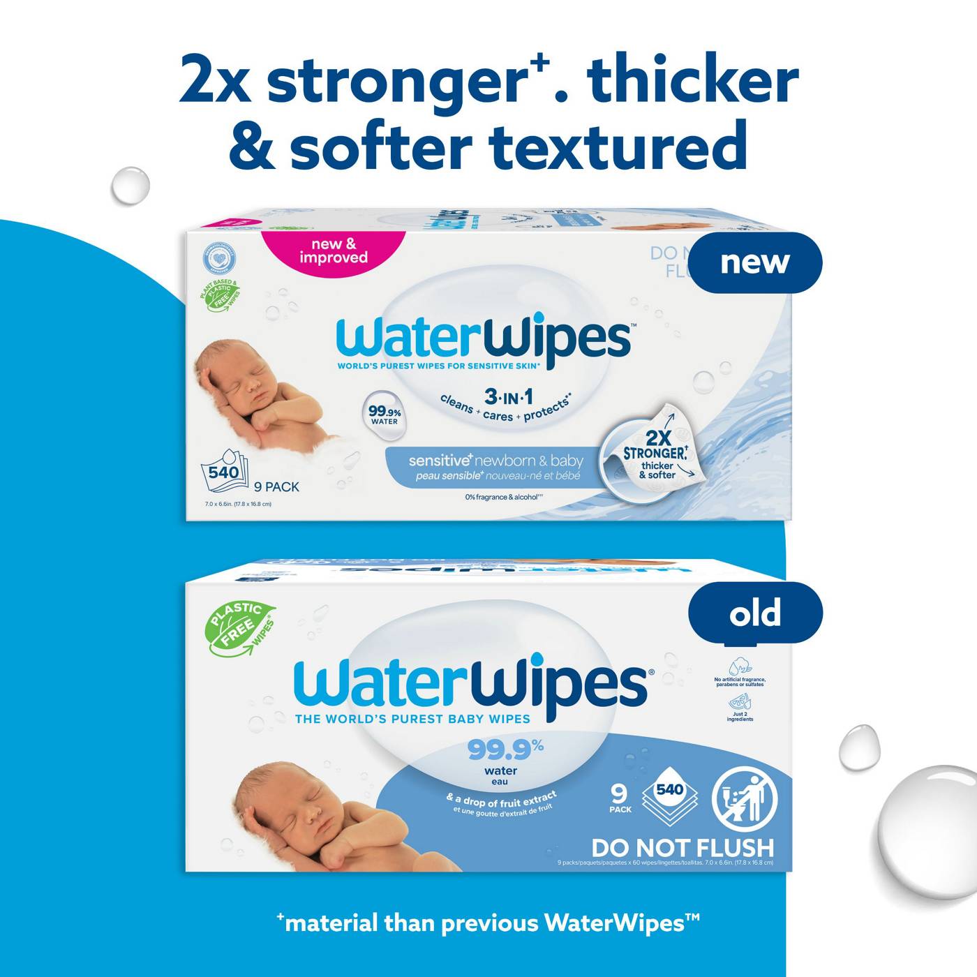 WaterWipes Sensitive+ Newborn & Baby Wipes, 99.9% Water - Unscented, 9 pk; image 9 of 9