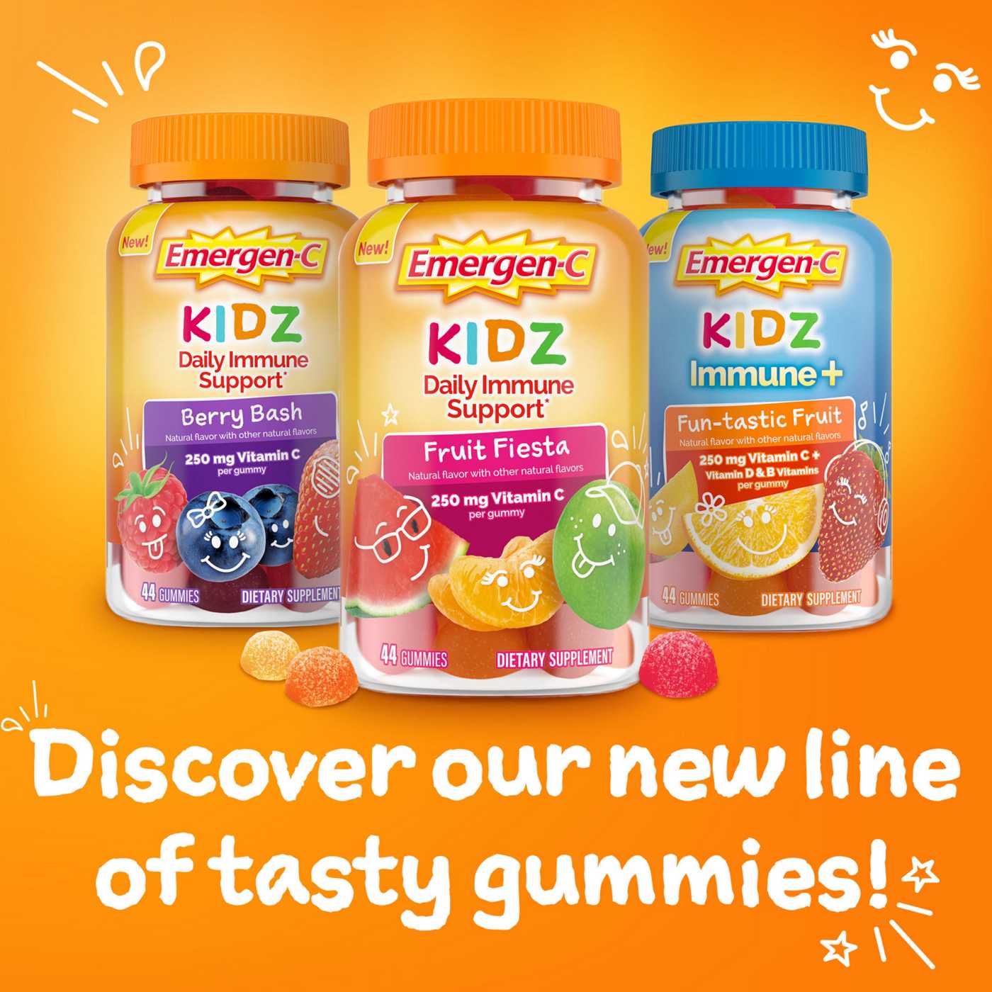 Emergen-C Kidz Daily Immune Support Gummies - Fruit Fiesta; image 4 of 7