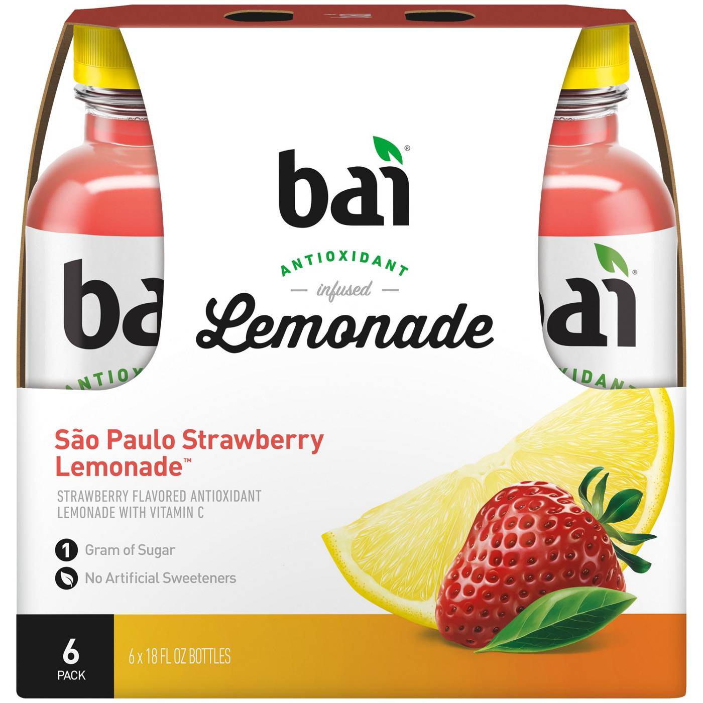 Bai Sao Paulo Strawberry Lemonade 18 oz Bottles; image 1 of 3