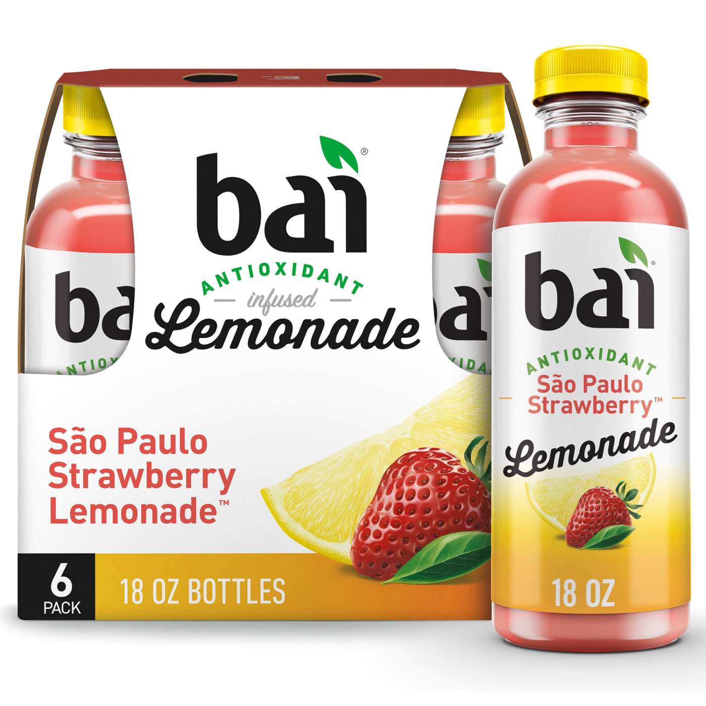 Bai Sao Paulo Strawberry Lemonade 18 oz Bottles; image 3 of 3