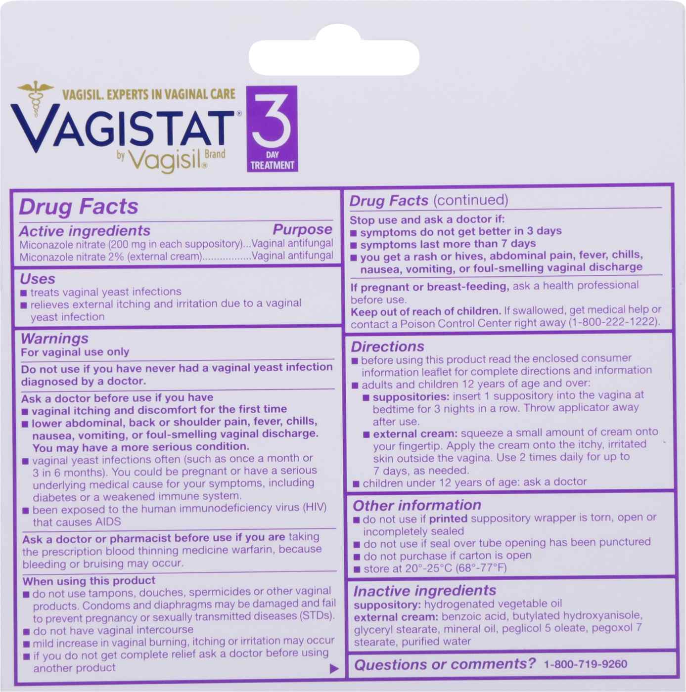 Vagistat 3 Day Vaginal Yeast Infection Treatment - Combo Pack; image 2 of 2