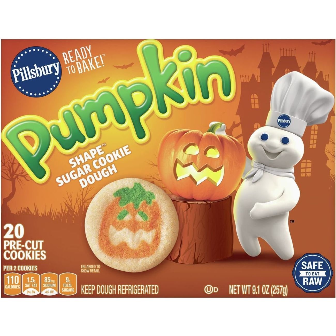 Pillsbury Ready To Bake! Pumpkin Shape Sugar Cookie Dough Shop